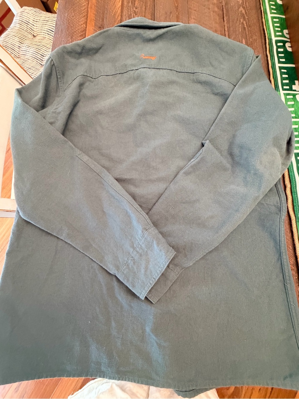 Vintage 80s Duxbak Heavyweight Cotton Chamois Utility Hunting EUC Sage Green L - Picture 3 of 11
